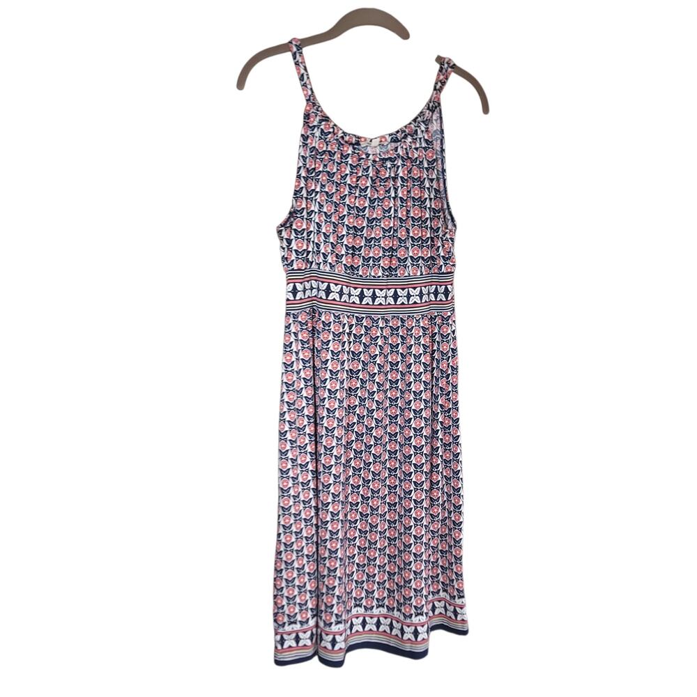 Max Studio Dress Size Xl Tank Top Liquid Knit Travel Short Mini Womens Floral